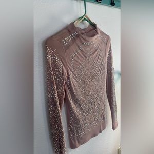 Rhinestone long sleeve shirt